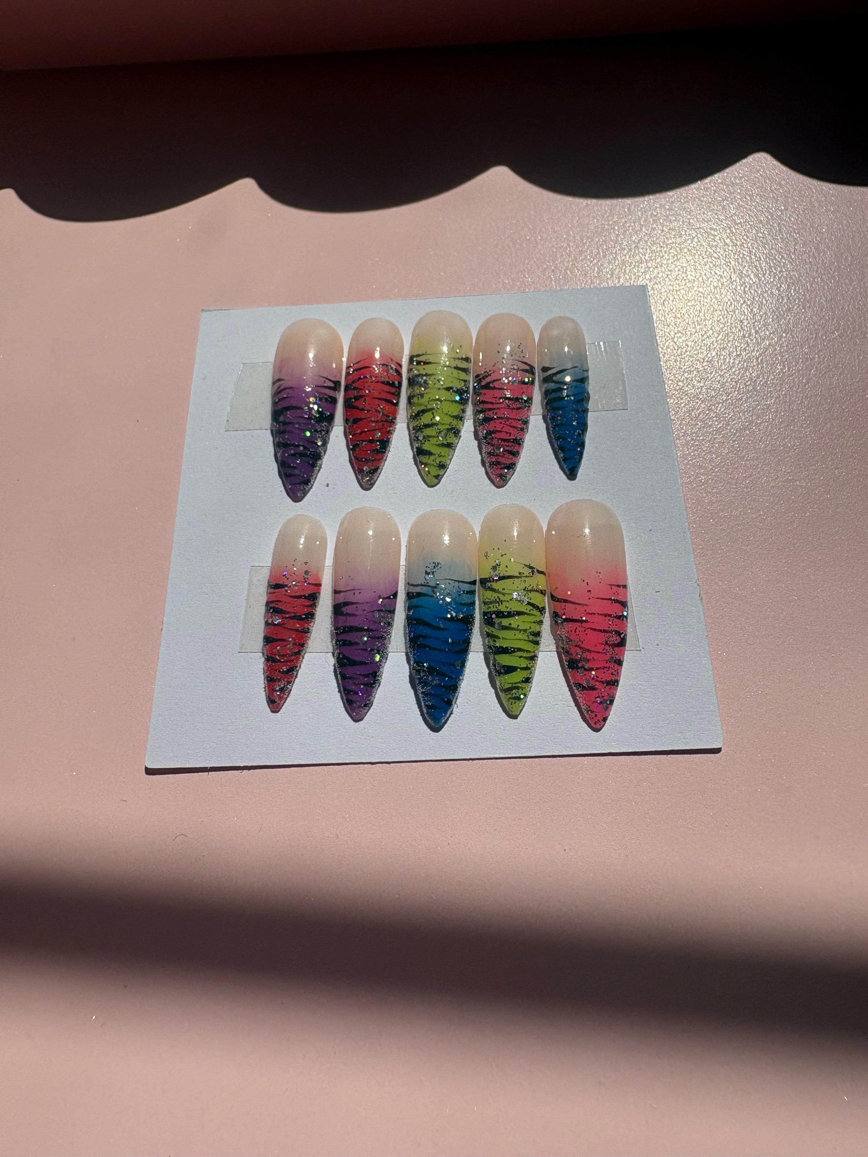 Y2k Rainbow Zebra Rave