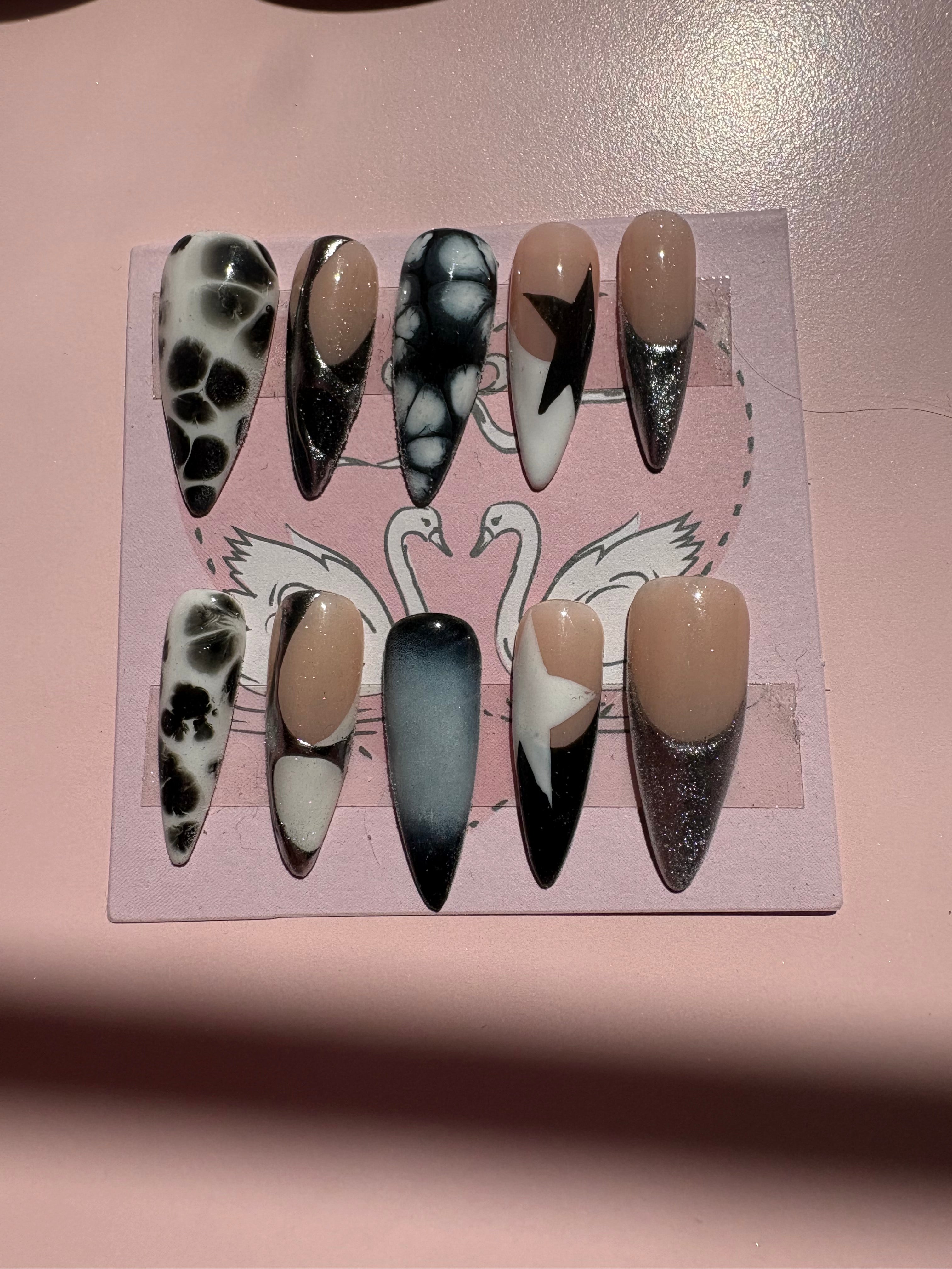 Cyber gothic nails